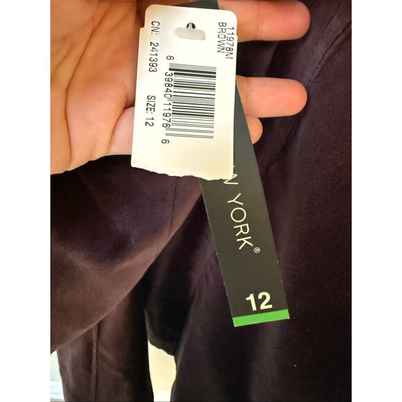 Vintage Briggs New York Chocolate Brown Velvet Velour Blazer Size 12 - Picture 5 of 10